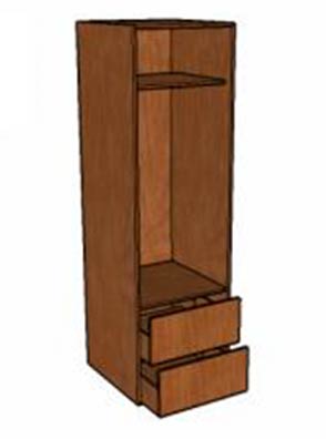 2 Drawer Wardrobe
