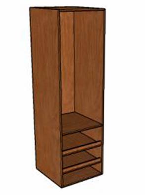 Wardrobe with 2 Slide Out Shelves
